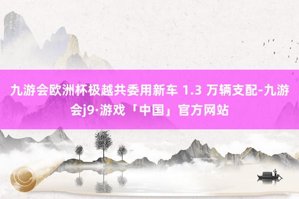 九游会欧洲杯极越共委用新车 1.3 万辆支配-九游会j9·游戏「中国」官方网站