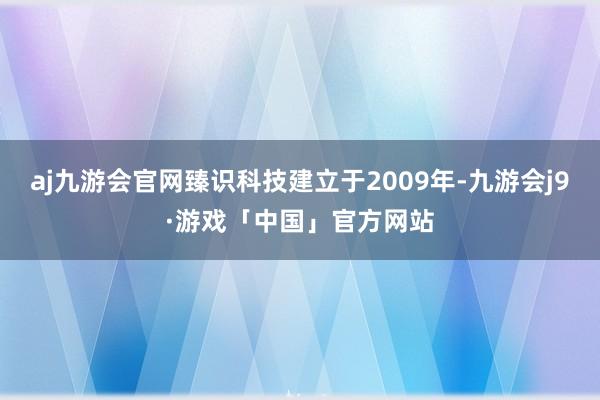 aj九游会官网臻识科技建立于2009年-九游会j9·游戏「中国」官方网站