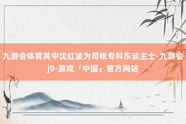九游会体育其中沈红波为司帐专科东谈主士-九游会j9·游戏「中国」官方网站