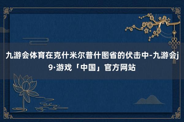 九游会体育在克什米尔普什图省的伏击中-九游会j9·游戏「中国」官方网站