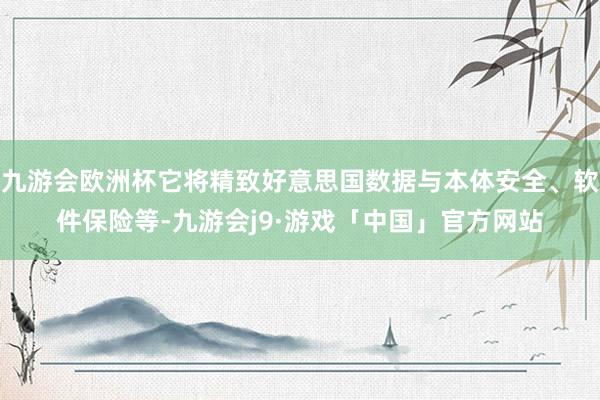 九游会欧洲杯它将精致好意思国数据与本体安全、软件保险等-九游会j9·游戏「中国」官方网站